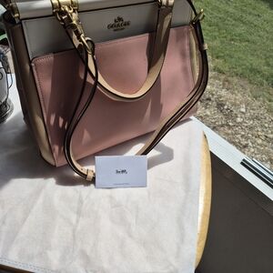 Coach Pink and Cream Women's Bag